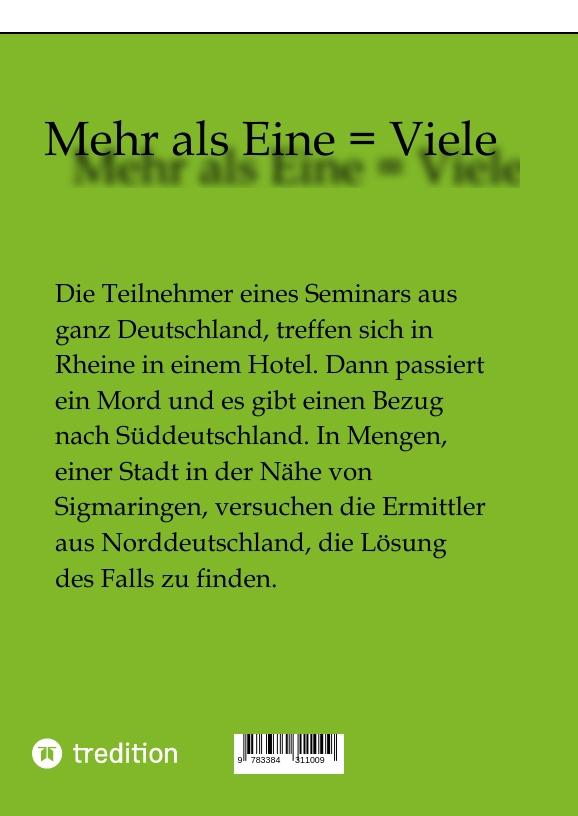 Rückseite: 9783384311009 | Mehr als Eine = Viele | Inge Diesel-Voß | Buch | 236 S. | Deutsch