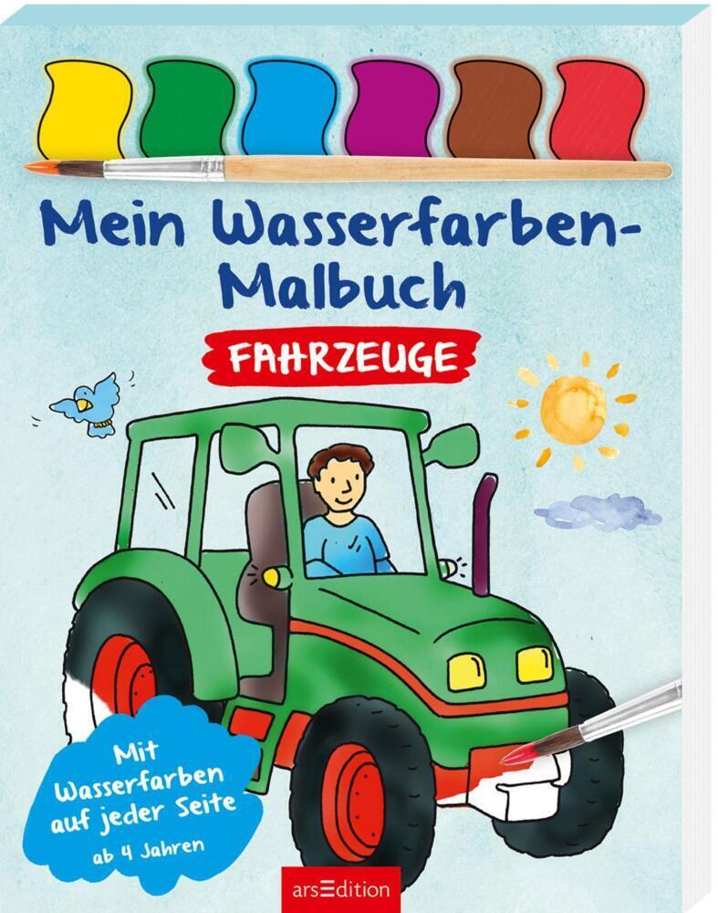 Cover: 9783845843711 | Mein Wasserfarben-Malbuch - Fahrzeuge | Corina Beurenmeister | Buch