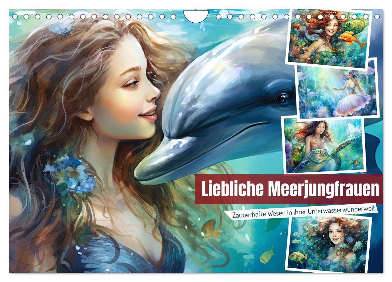 Cover: 9783383666629 | Liebliche Meerjungfrauen (Wandkalender 2024 DIN A4 quer), CALVENDO...