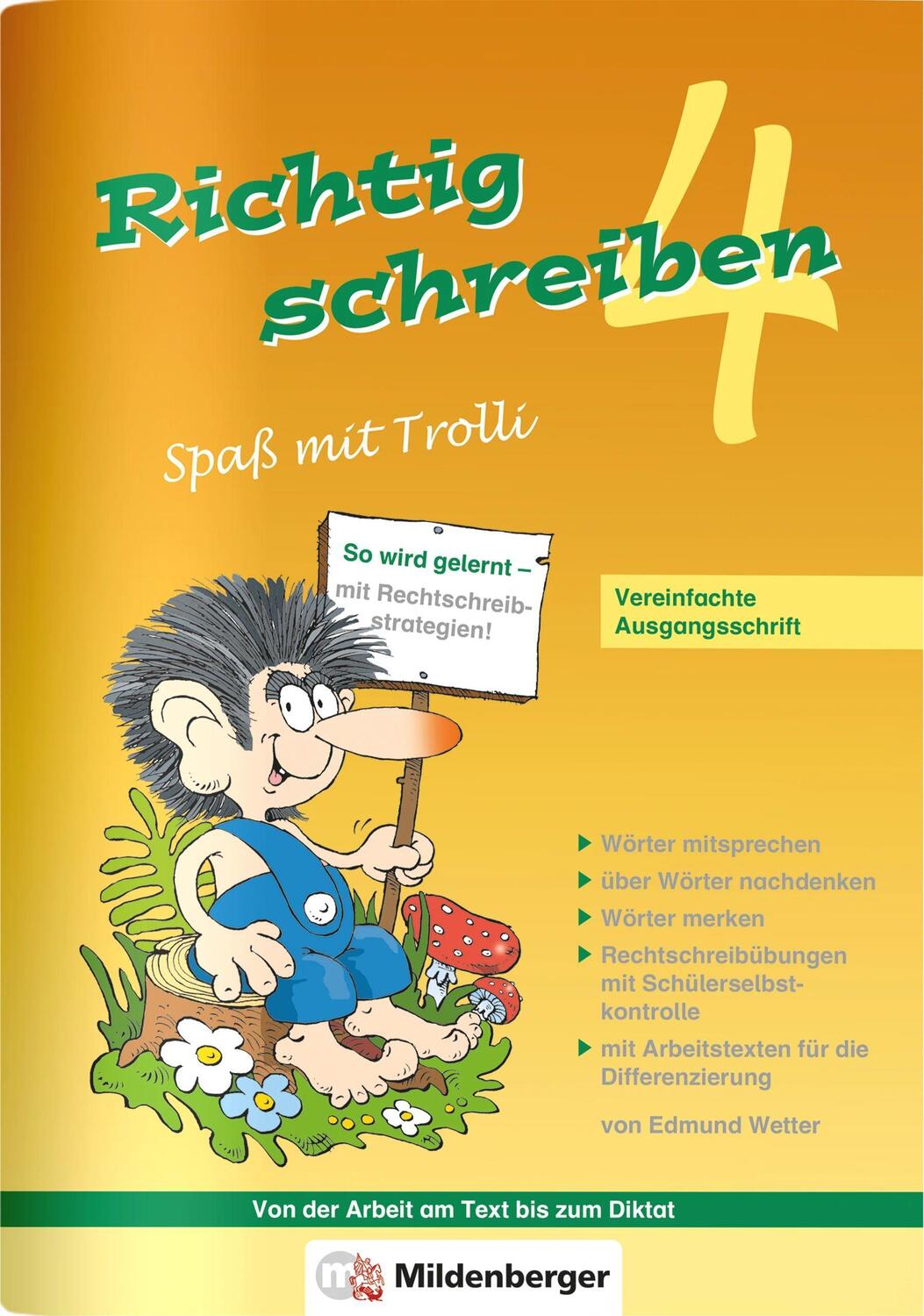 Cover: 9783619445103 | Richtig schreiben - Spaß mit Trolli, 4. Schuljahr | Edmund Wetter