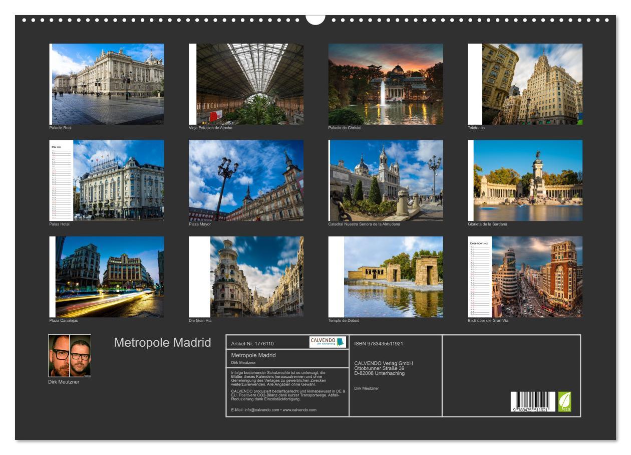 Bild: 9783435511921 | Metropole Madrid (Wandkalender 2025 DIN A2 quer), CALVENDO...