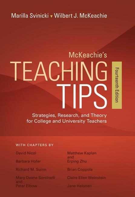 Cover: 9781133936794 | McKeachie's Teaching Tips | Wilbert McKeachie (u. a.) | Taschenbuch