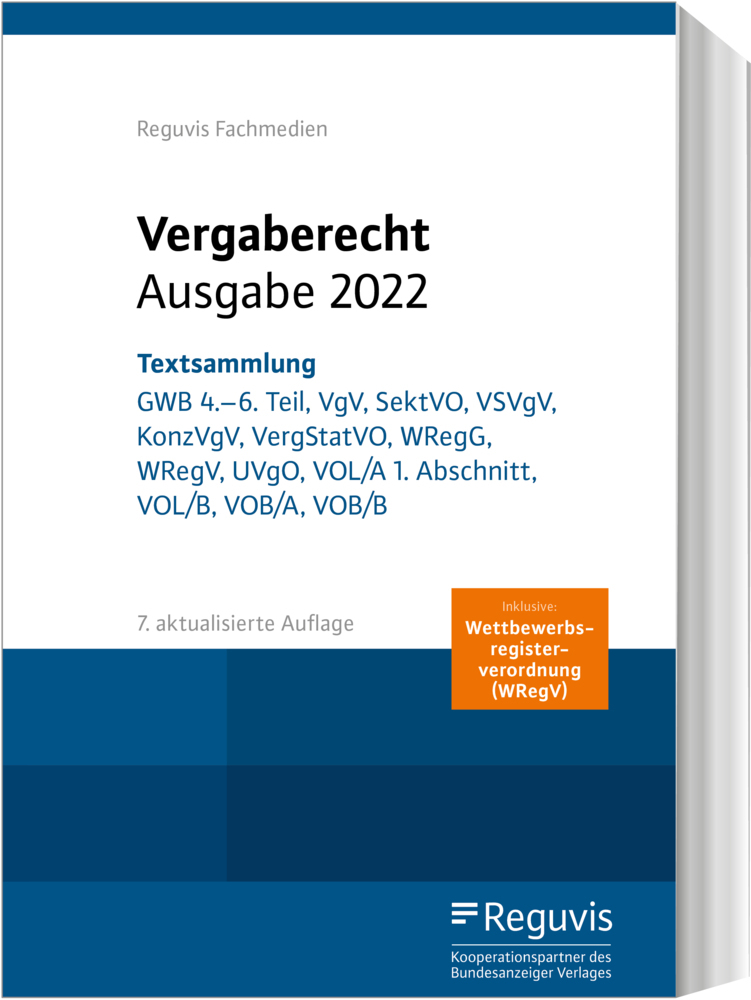 Cover: 9783846213834 | Vergaberecht - Ausgabe 2024 | Reguvis Fachmedien GmbH | Buch | 528 S.