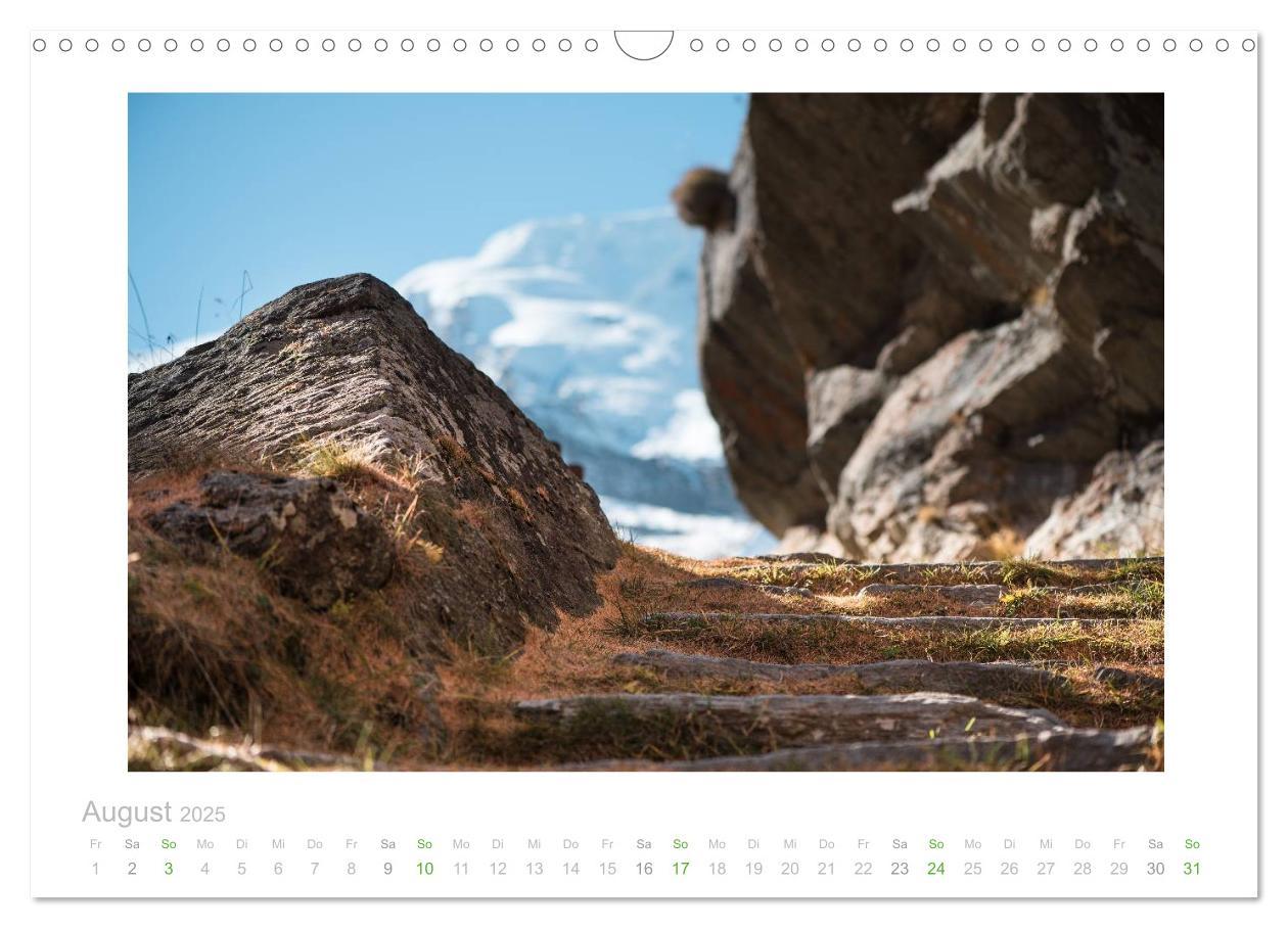 Bild: 9783435493227 | saas fee (Wandkalender 2025 DIN A3 quer), CALVENDO Monatskalender