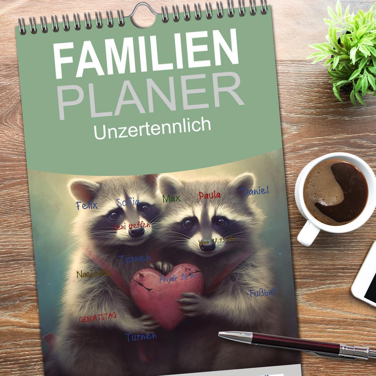 Bild: 9783457090480 | Familienplaner 2025 - Unzertennlich mit 5 Spalten (Wandkalender, 21...