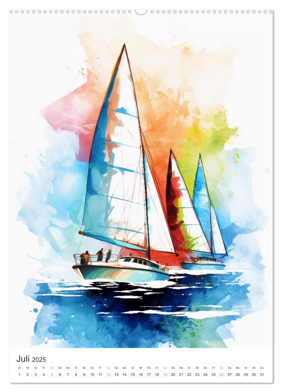 Bild: 9783435856657 | Segeln und Regatta (Wandkalender 2025 DIN A2 hoch), CALVENDO...