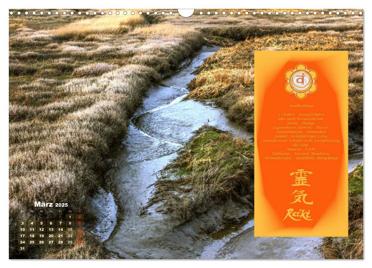 Bild: 9783435602254 | REIKI - Chakrameditation (Wandkalender 2025 DIN A3 quer), CALVENDO...