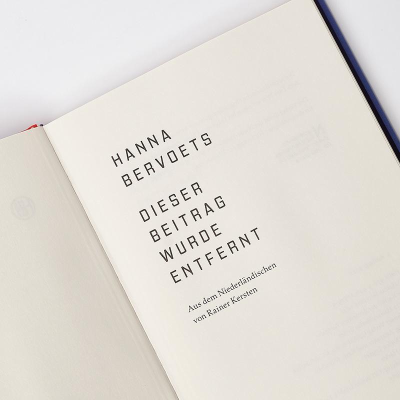 Bild: 9783446273795 | Dieser Beitrag wurde entfernt | Roman | Hanna Bervoets | Buch | 112 S.