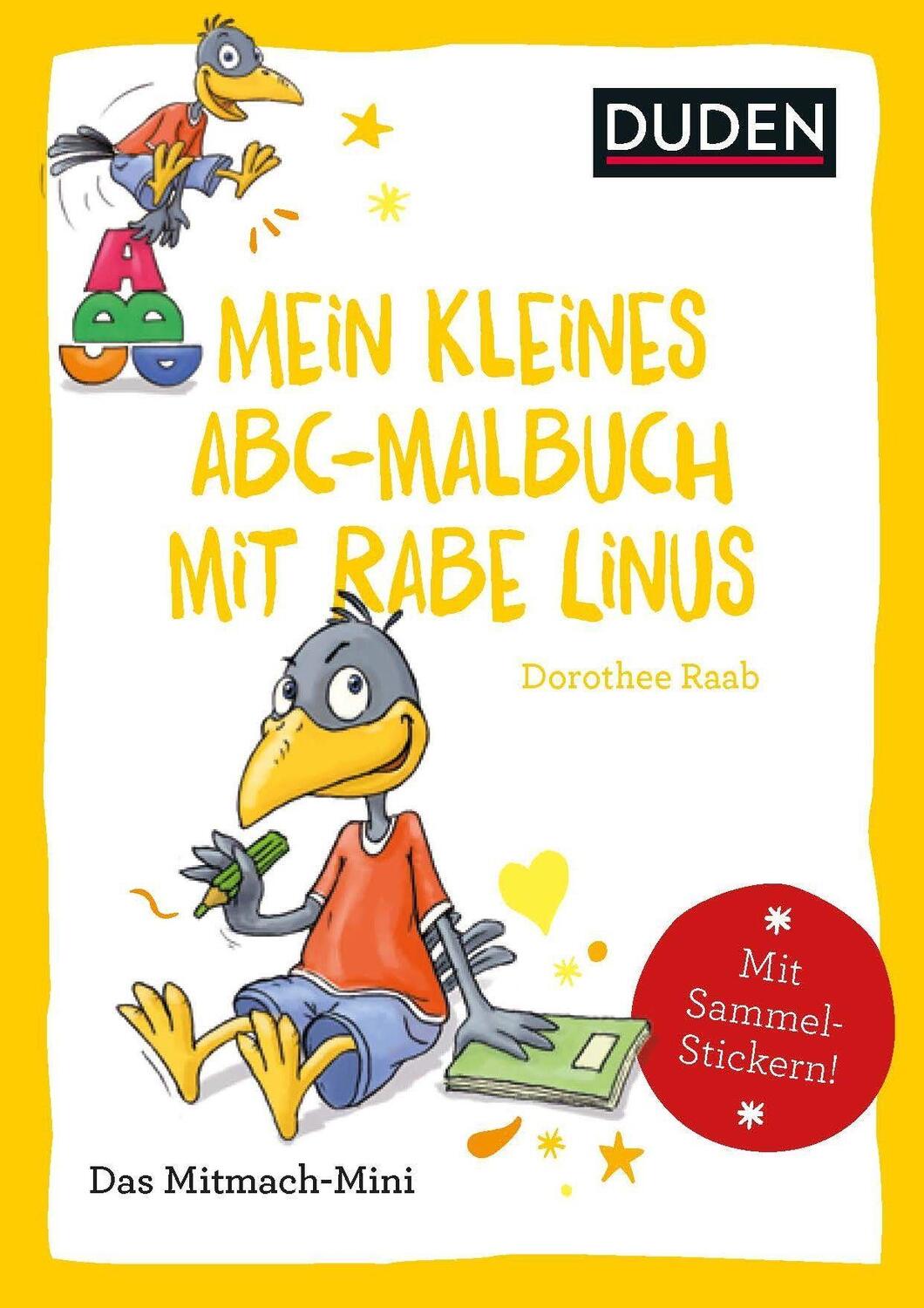 Cover: 9783411853335 | Duden Minis (Band 34) - Mein kleines Abc-Malbuch mit Rabe Linus /...