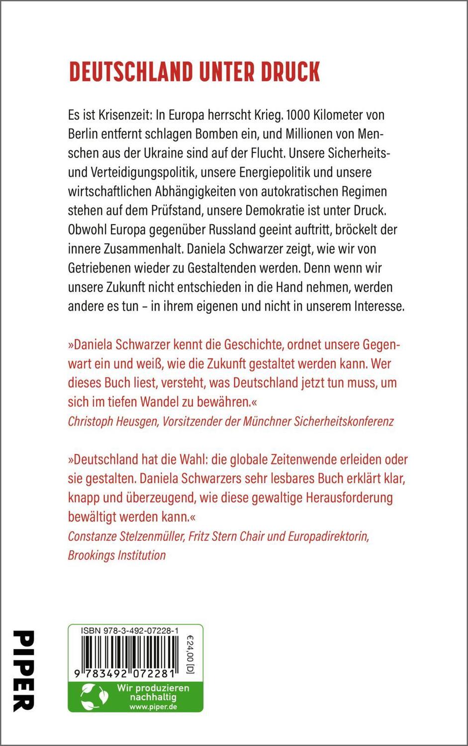 Rückseite: 9783492072281 | Krisenzeit | Daniela Schwarzer | Buch | 272 S. | Deutsch | 2023