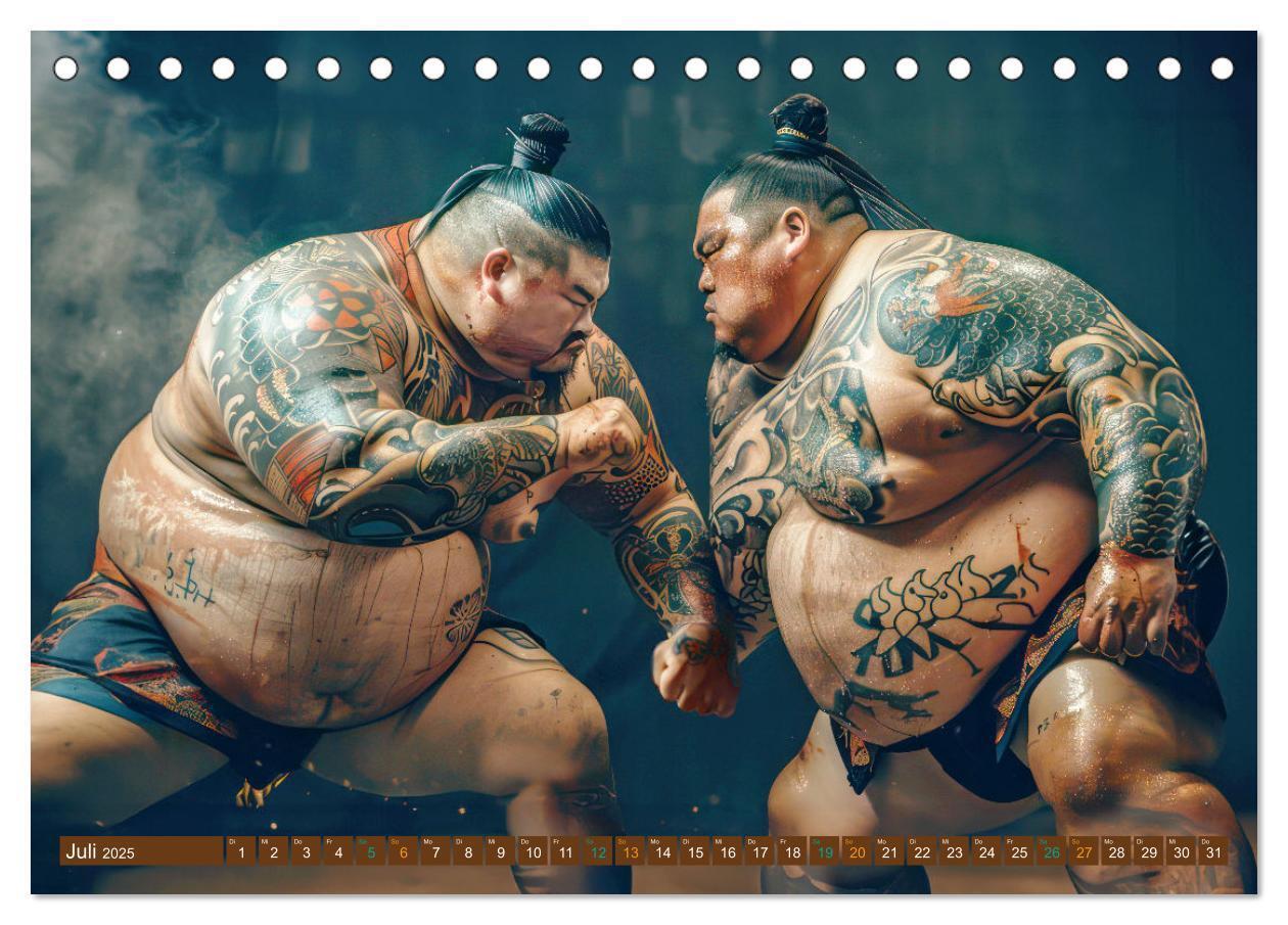 Bild: 9783383809965 | Sumo - Japans schwere Ringer (Tischkalender 2025 DIN A5 quer),...