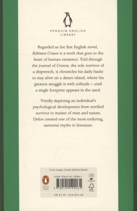 Rückseite: 9780141199061 | Robinson Crusoe | Daniel Defoe | Taschenbuch | Penguin English Library
