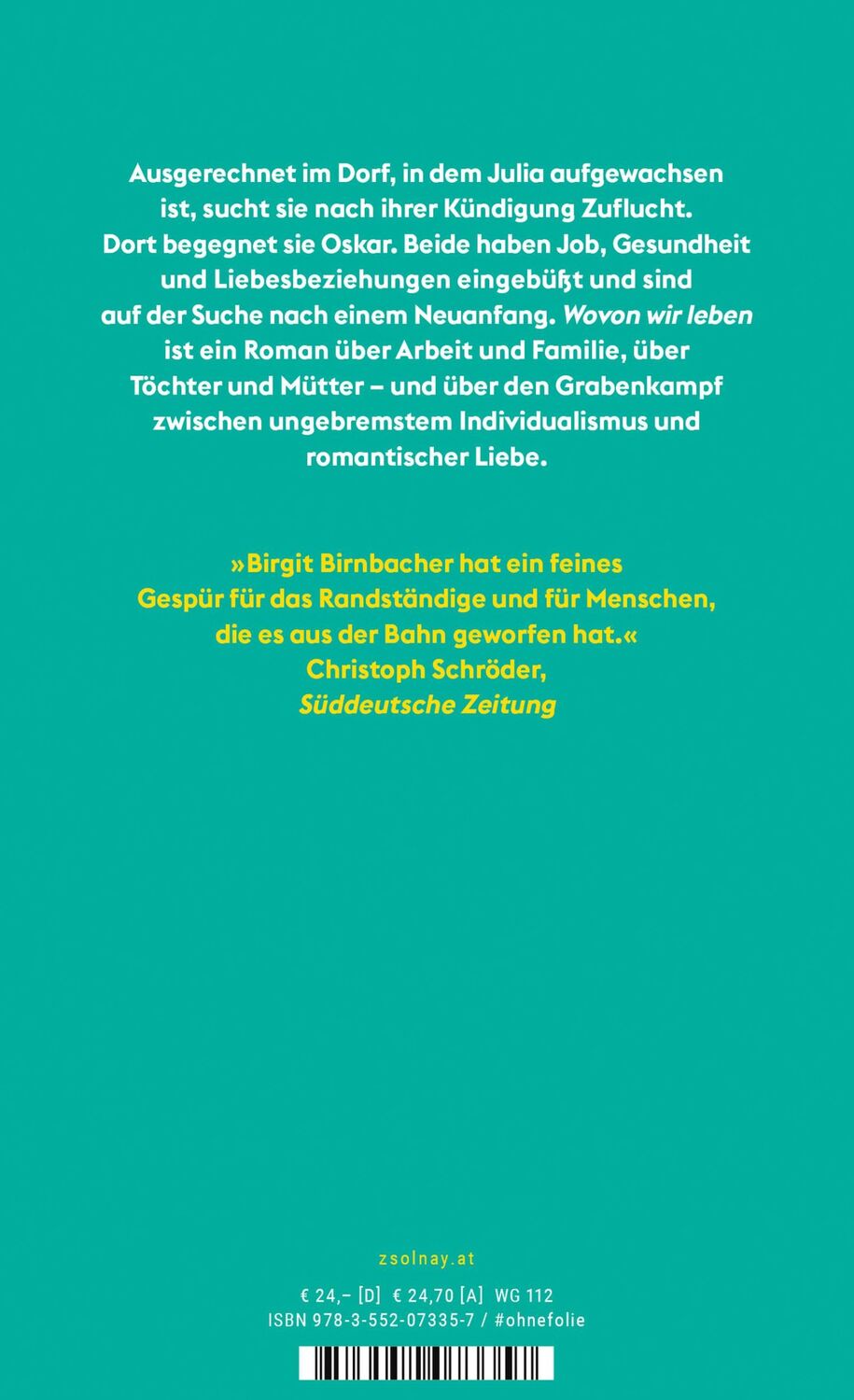 Bild: 9783552073357 | Wovon wir leben | "Erhellend, überzeugend und überaus lesenswert." SRF