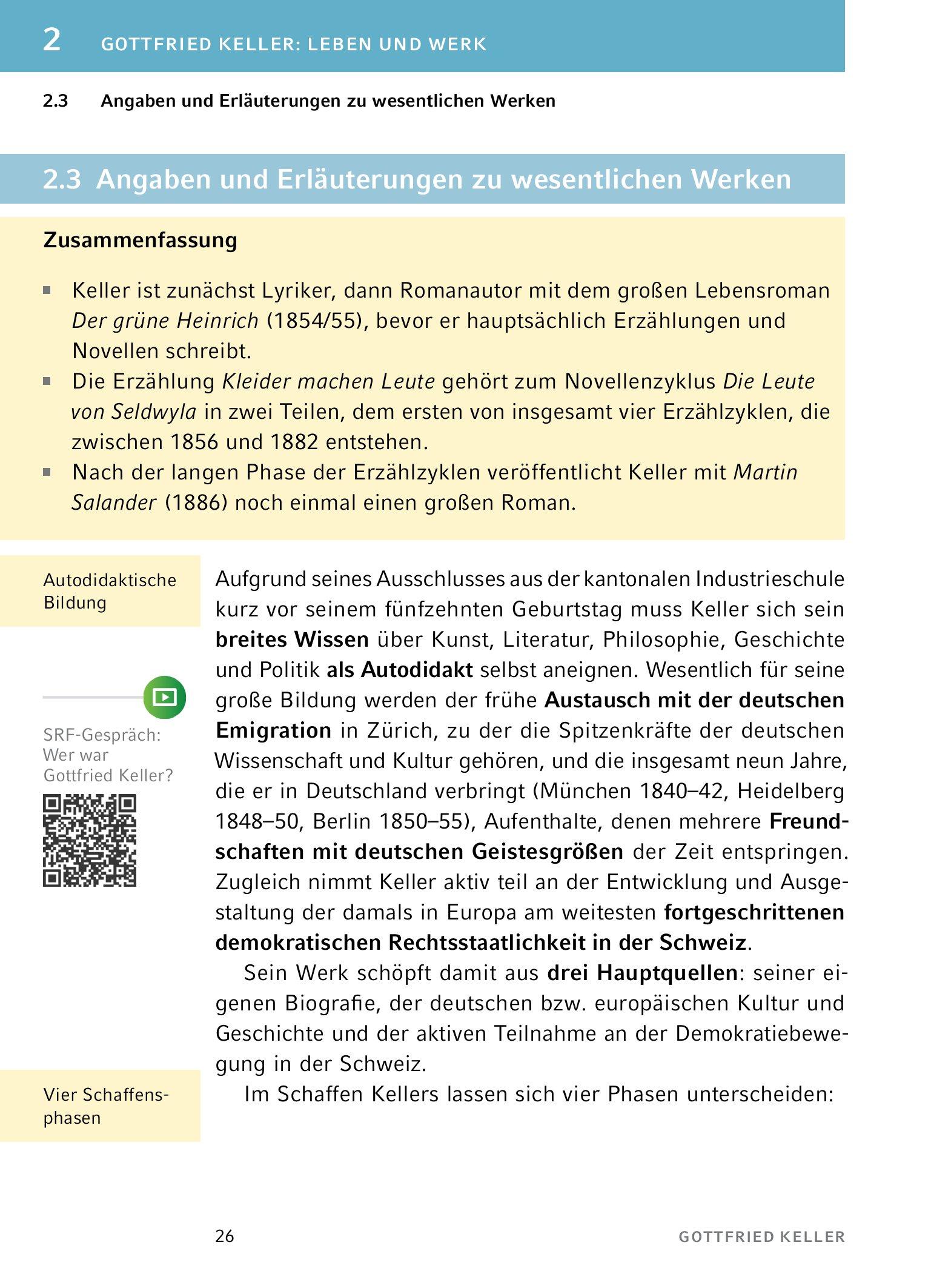 Bild: 9783804420892 | Kleider machen Leute von Gottfried Keller- Textanalyse und...