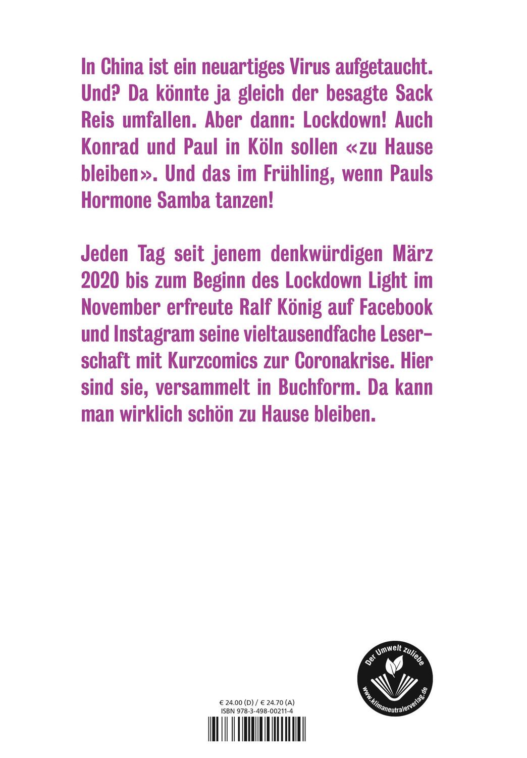 Rückseite: 9783498002114 | Vervirte Zeiten | Ralf König | Buch | Deutsch | 2021 | Rowohlt