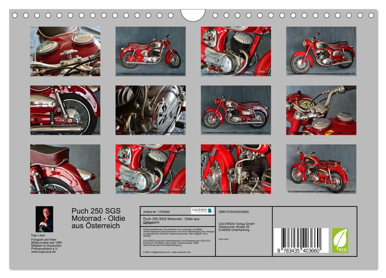 Bild: 9783435403660 | Puch 250 SGS Motorrad - Oldie aus Österreich (Wandkalender 2025 DIN...