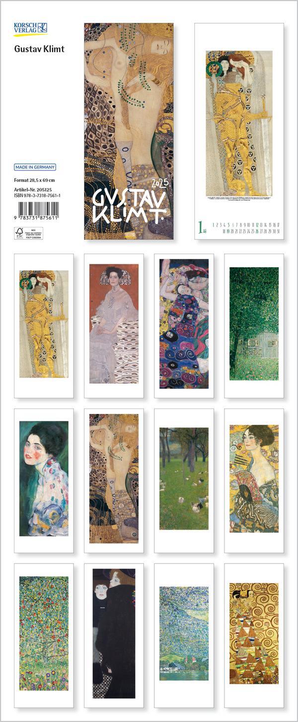 Bild: 9783731875611 | Gustav Klimt 2025 | Verlag Korsch | Kalender | Spiralbindung | 14 S.