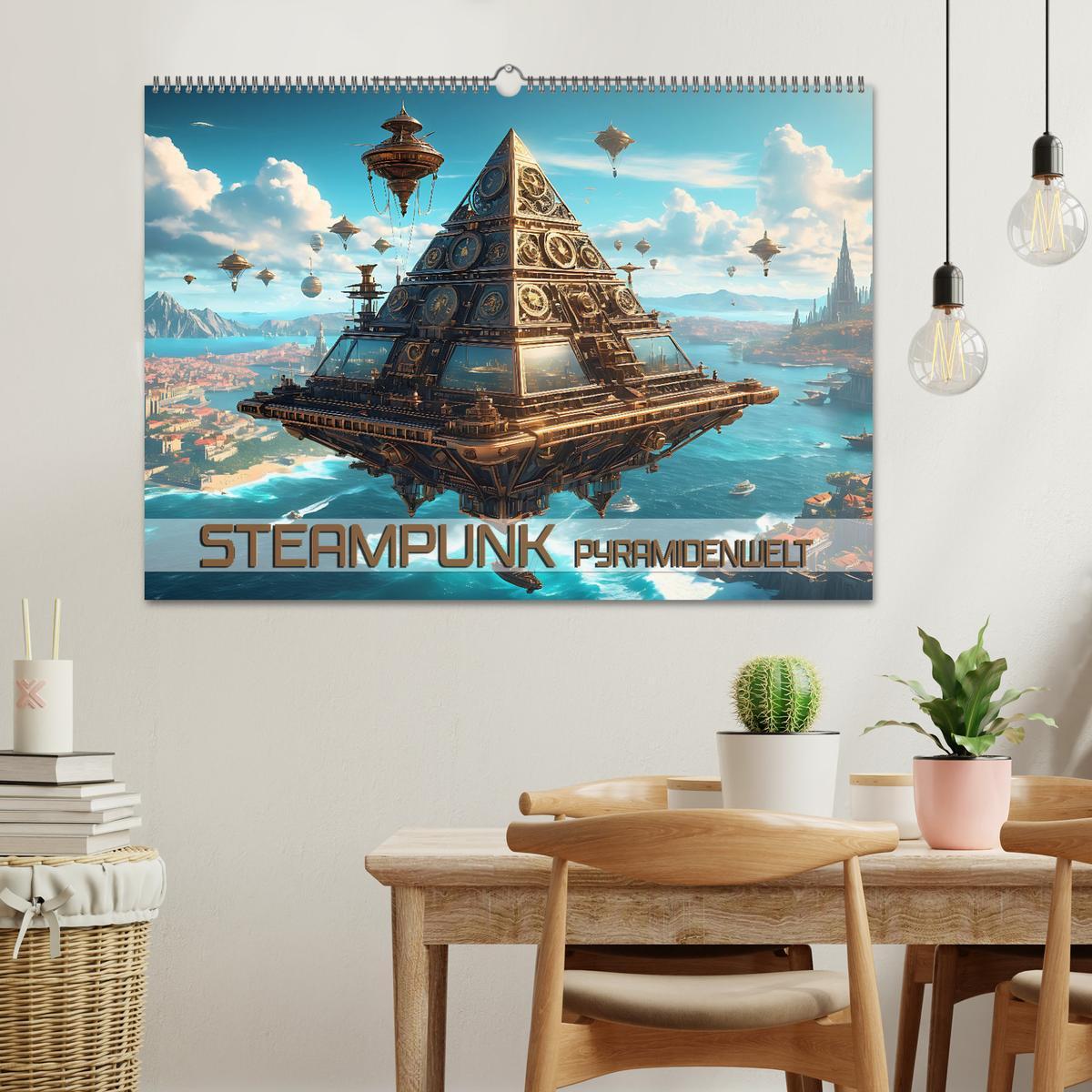 Bild: 9783457179833 | Steampunk Pyramidenwelt (Wandkalender 2025 DIN A2 quer), CALVENDO...