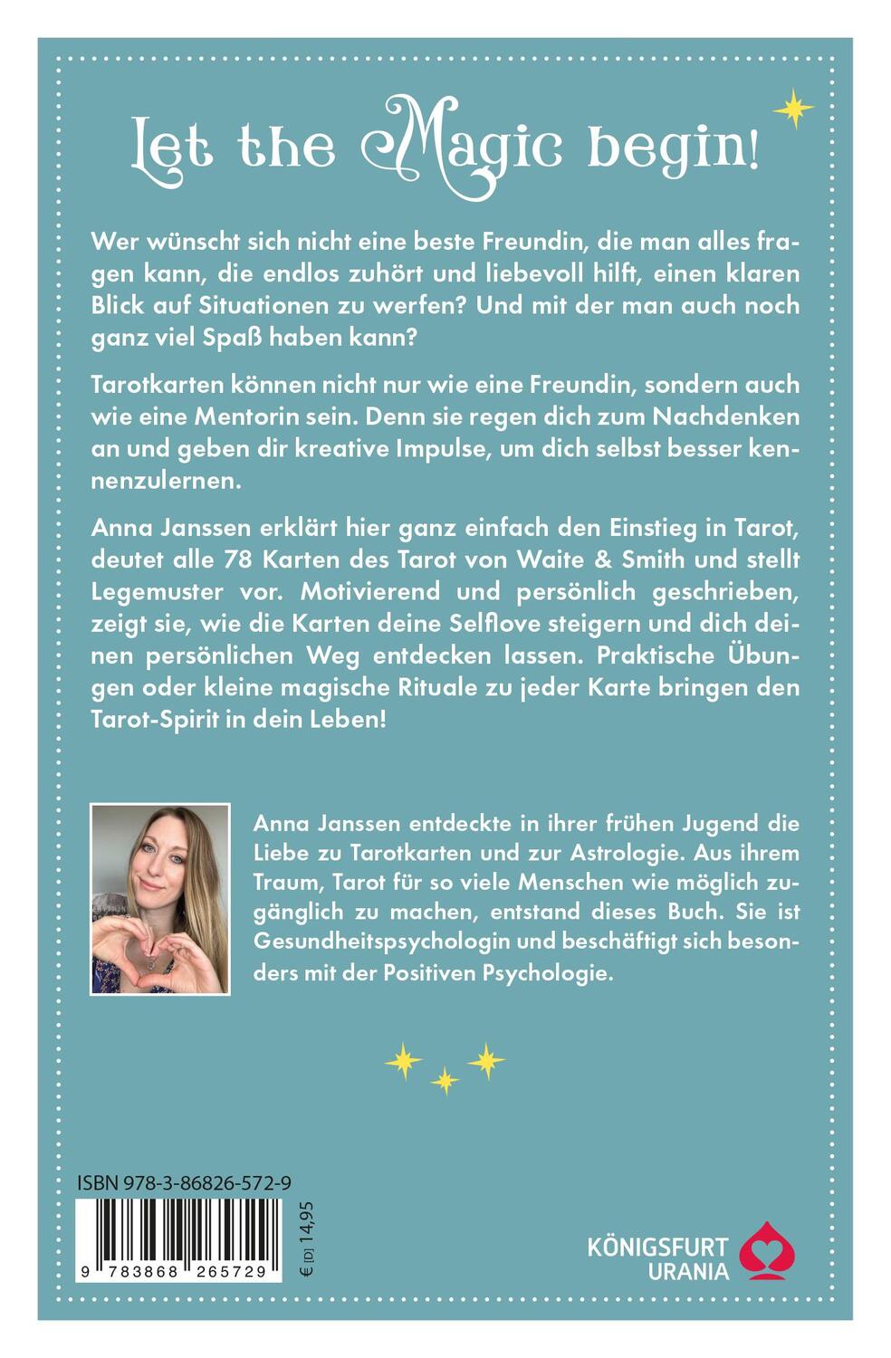 Rückseite: 9783868265729 | Tarot - Dein Starterbuch | Anna Janssen | Taschenbuch | 208 S. | 2022
