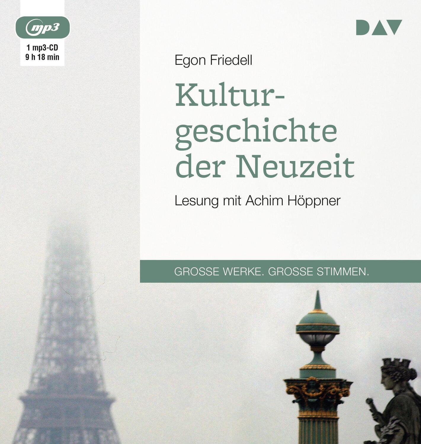 Cover: 9783742402110 | Kulturgeschichte der Neuzeit | Egon Friedell | MP3 | 1 CD | Deutsch