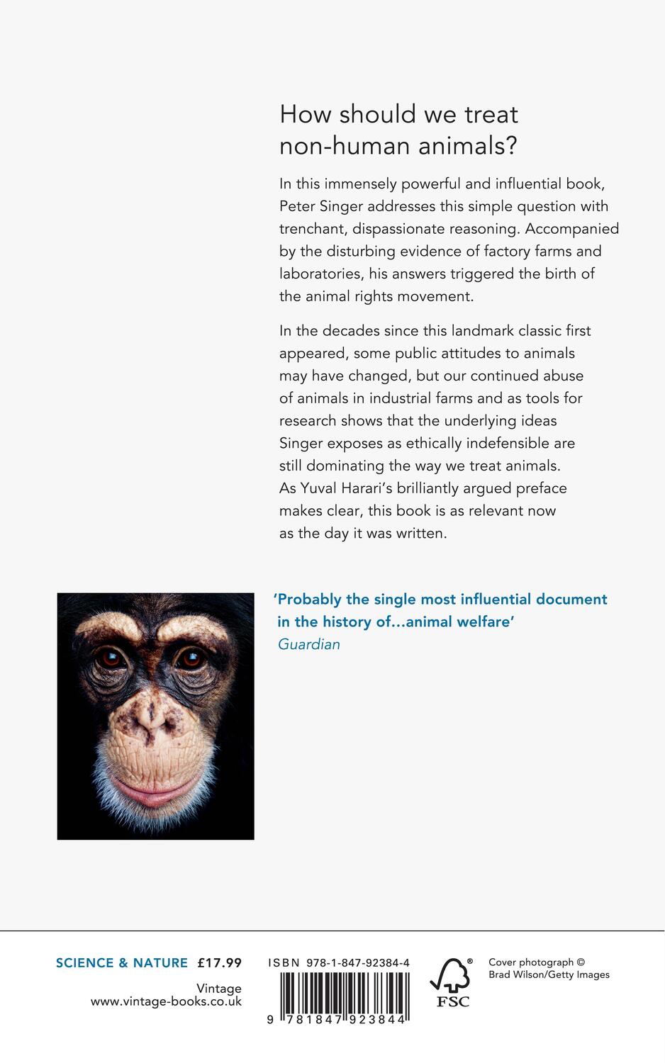 Rückseite: 9781847923844 | Animal Liberation | Peter Singer | Taschenbuch | Englisch | 2015