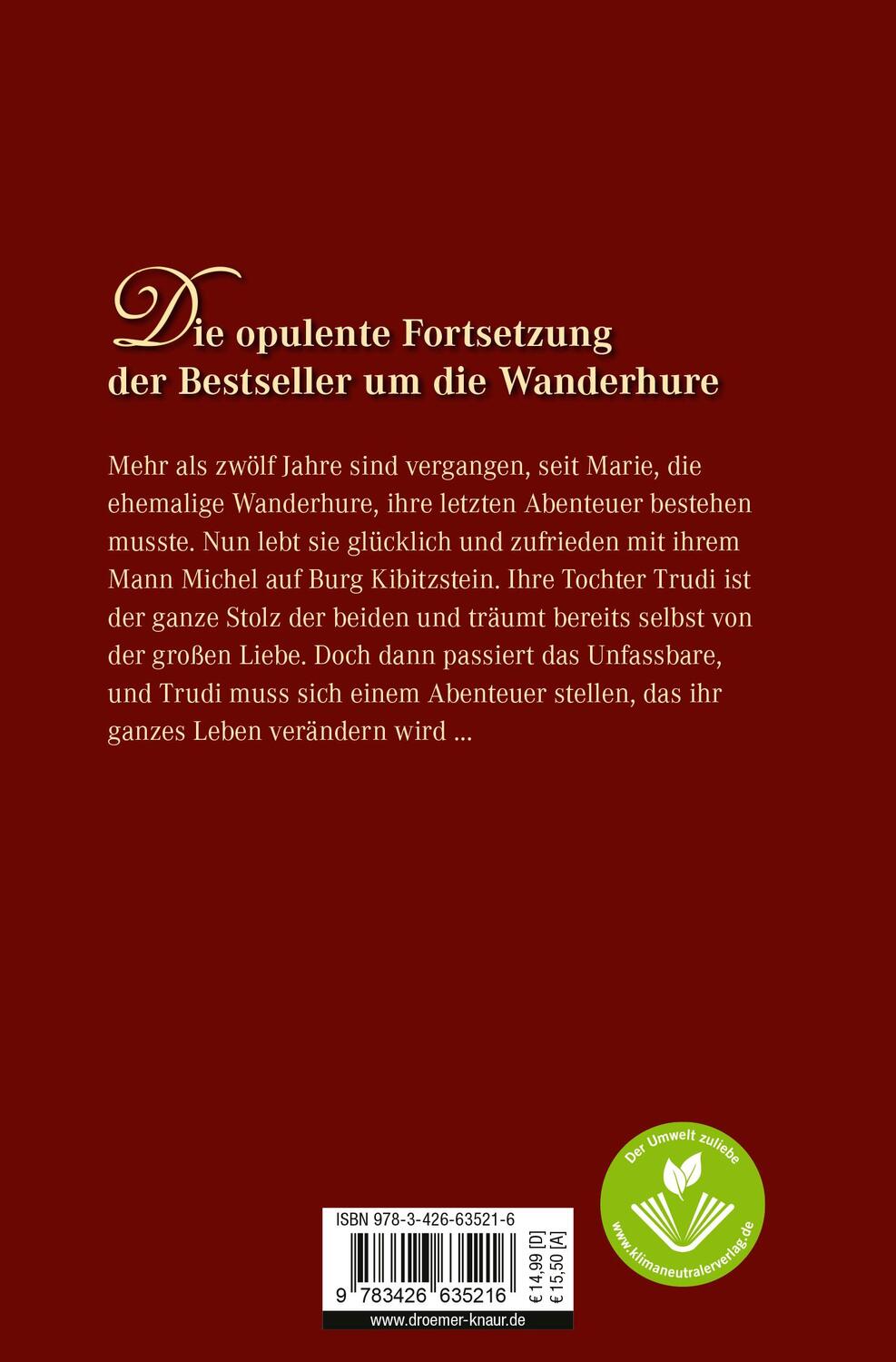 Rückseite: 9783426635216 | Die Tochter der Wanderhure | Iny Lorentz | Taschenbuch | 720 S. | 2009