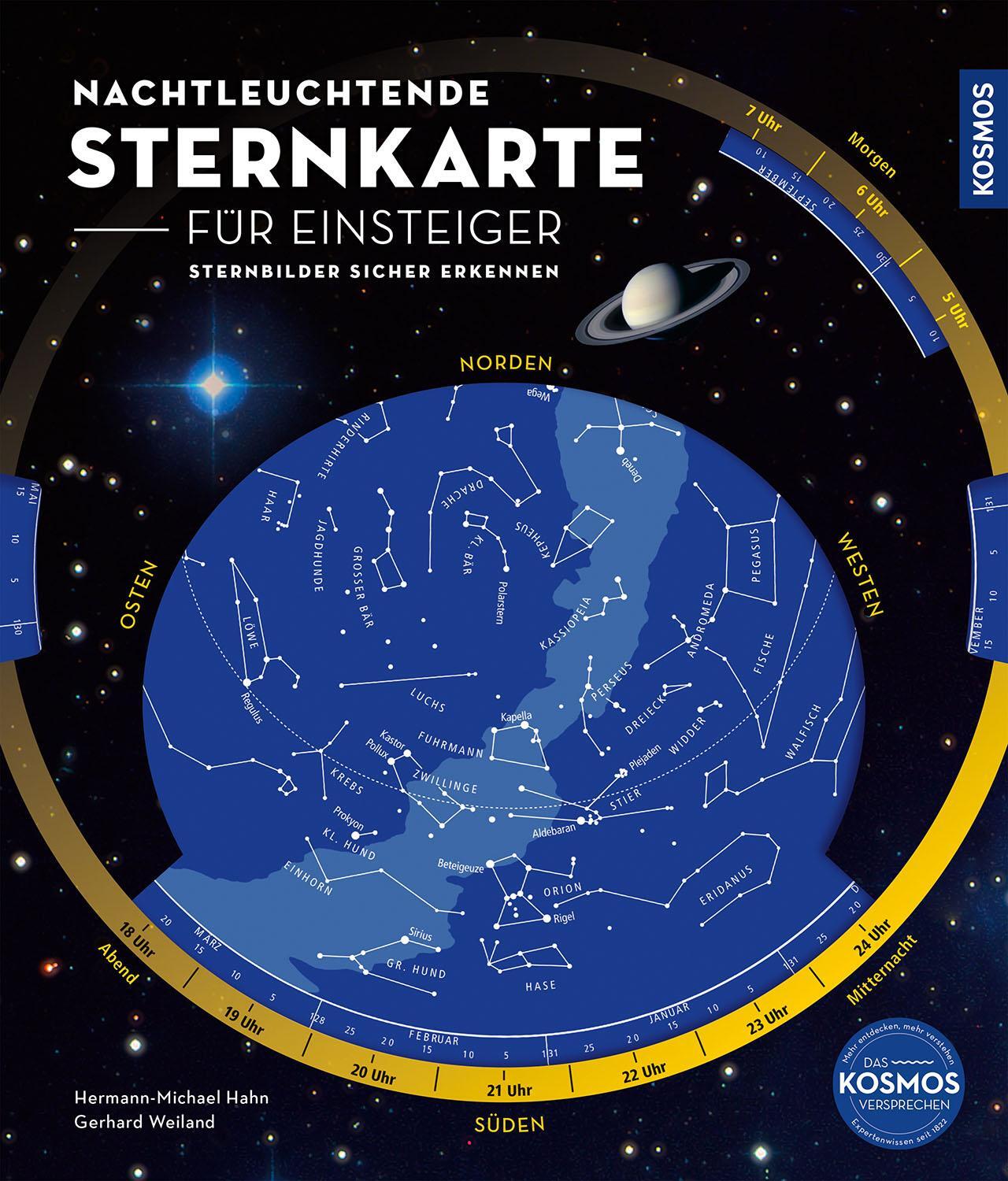 Cover: 9783440177013 | Nachtleuchtende Sternkarte für Einsteiger | Hahn (u. a.) | 2 S. | 2024