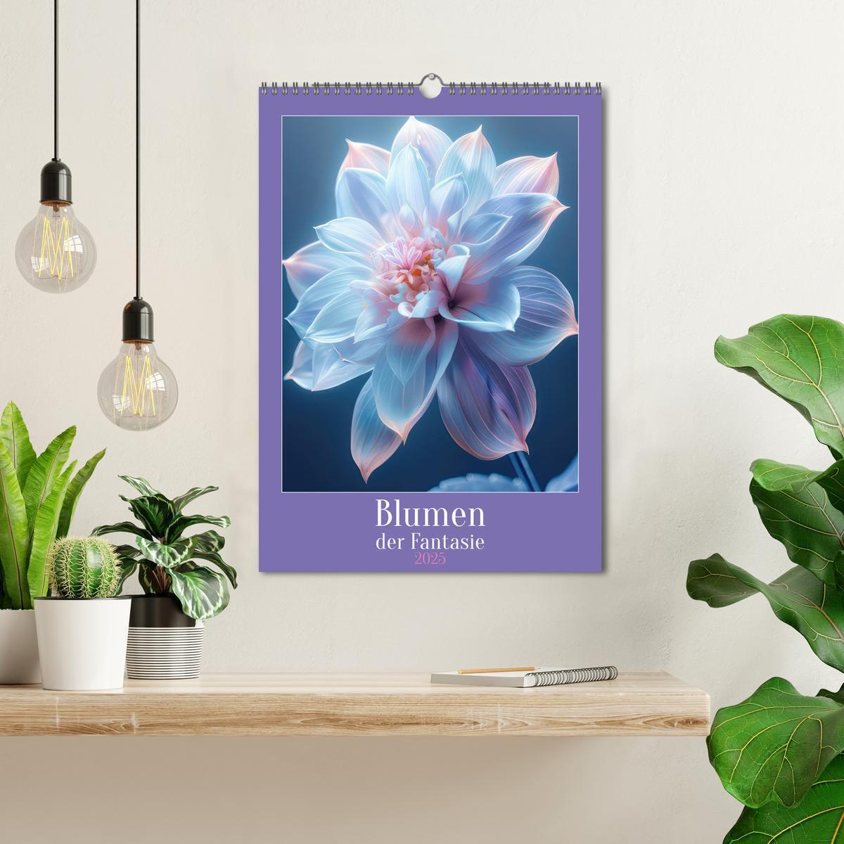 Bild: 9783457137000 | Blumen der Fantasie (Wandkalender 2025 DIN A3 hoch), CALVENDO...