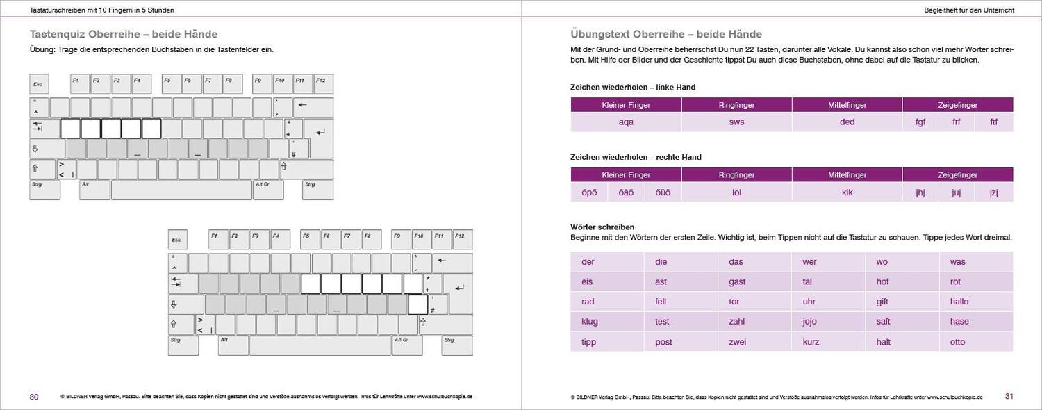 Bild: 9783832800093 | Das Tastaturschreiben mit 10 Fingern in 5 Stunden | Baumeister (u. a.)