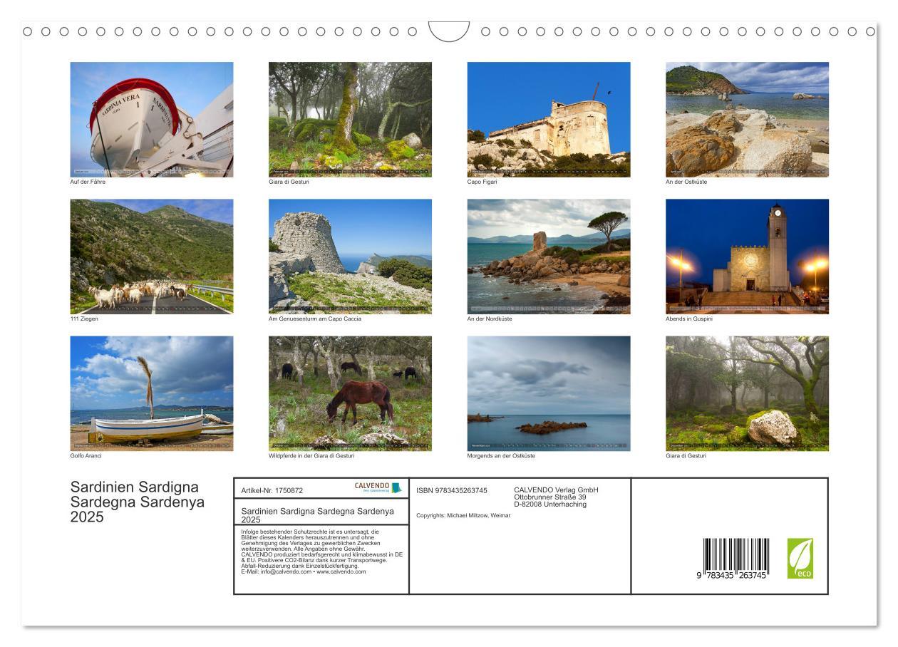 Bild: 9783435263745 | Sardinien Sardigna Sardegna Sardenya 2025 (Wandkalender 2025 DIN A3...