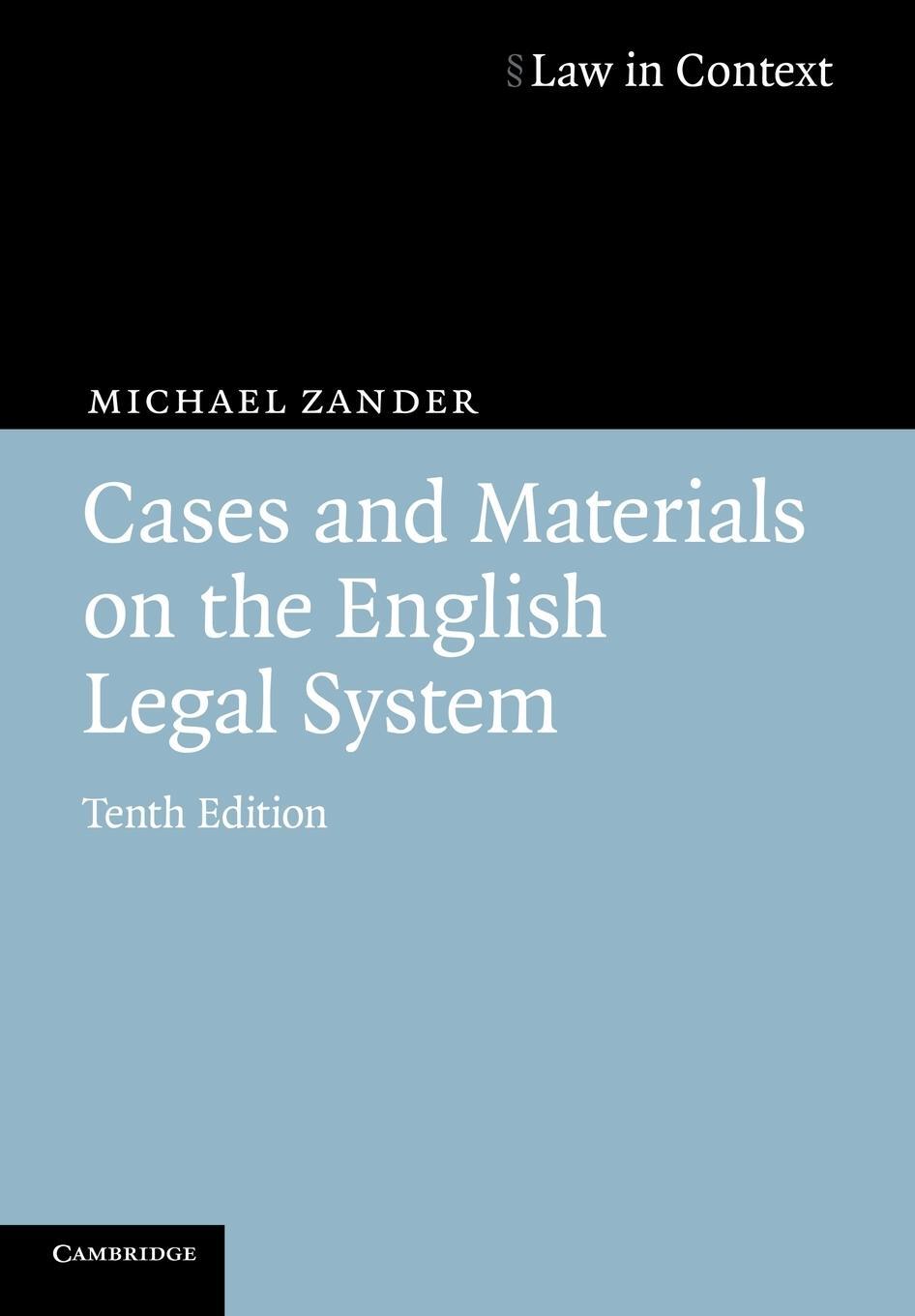 Cover: 9780521675406 | Cases and Materials on the English Legal System | Michael Zander