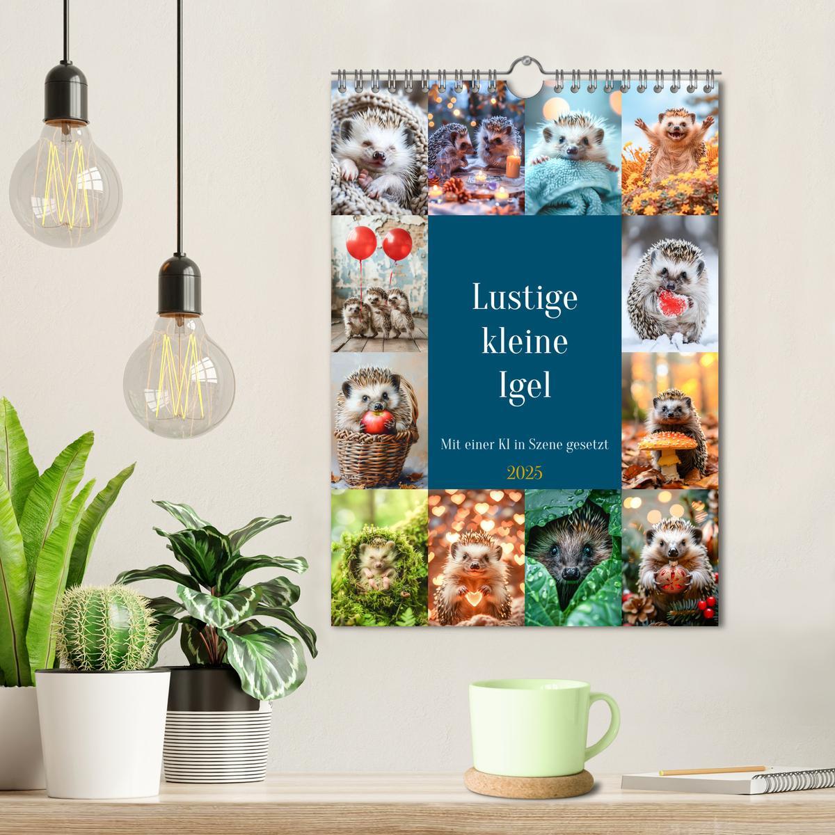 Bild: 9783435238699 | Lustige kleine Igel (Wandkalender 2025 DIN A4 hoch), CALVENDO...