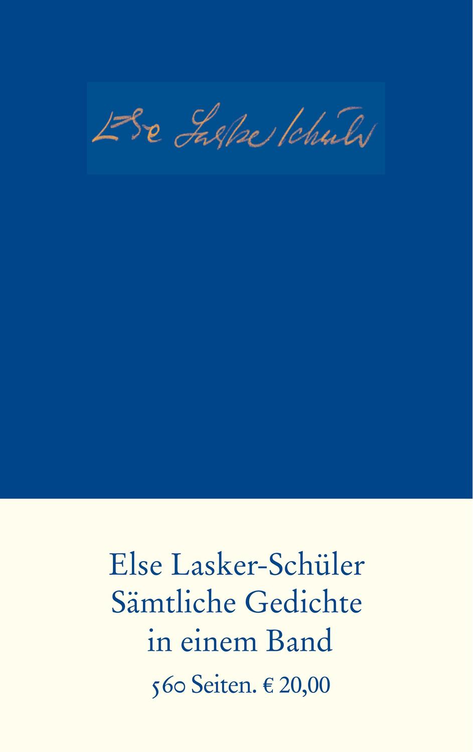 Cover: 9783633541966 | Sämtliche Gedichte | Else Lasker-Schüler | Buch | Deutsch | 2004
