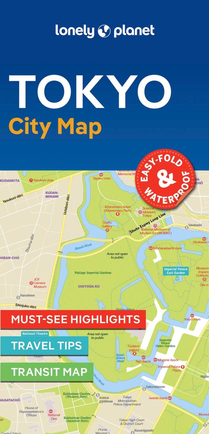 Cover: 9781787017849 | Lonely Planet Tokyo City Map | Lonely Planet | (Land-)Karte | Englisch