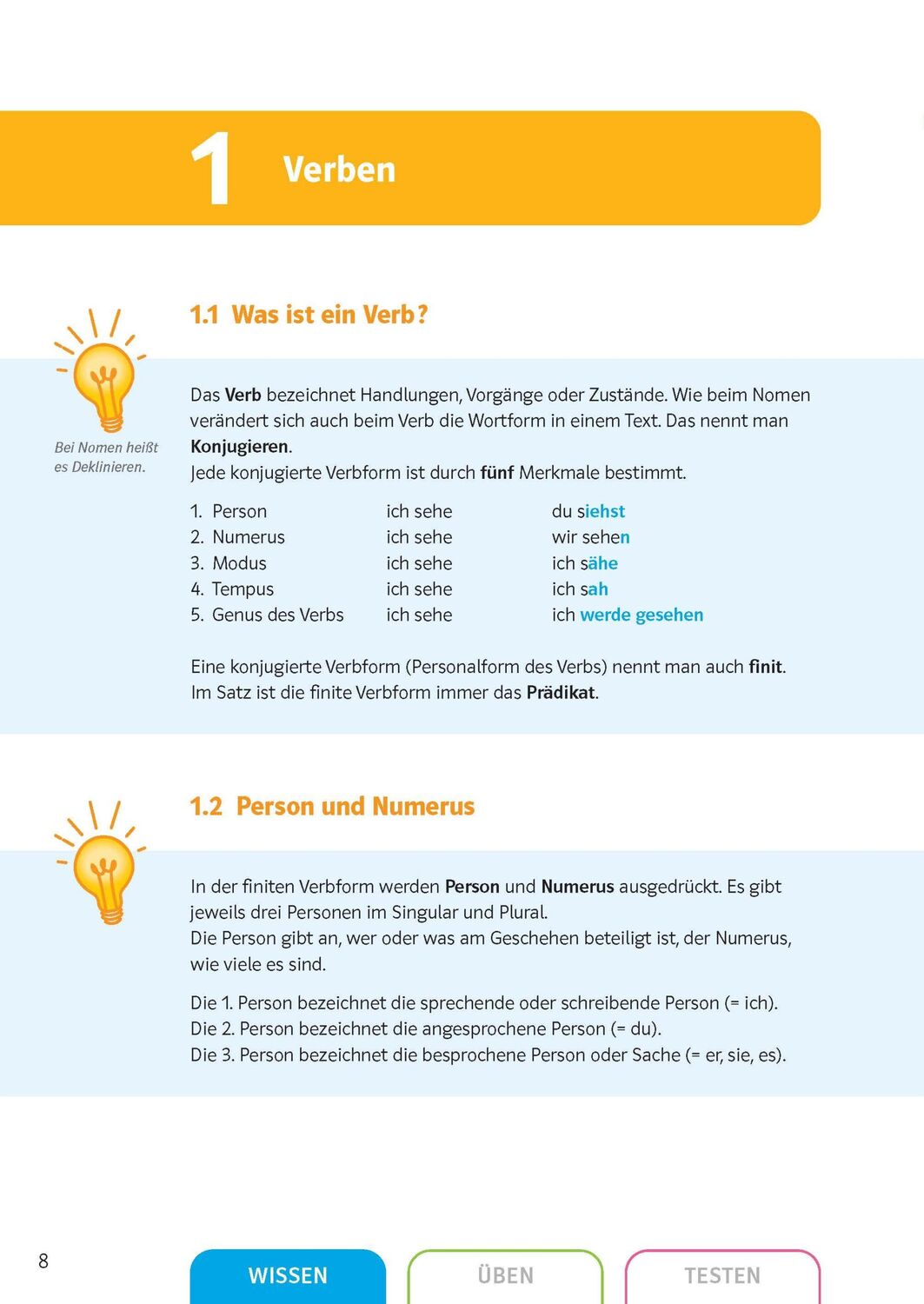 Bild: 9783129276266 | Sicher in Deutsch Grammatik 7./8. Klasse | Alles zum Thema Grammatik