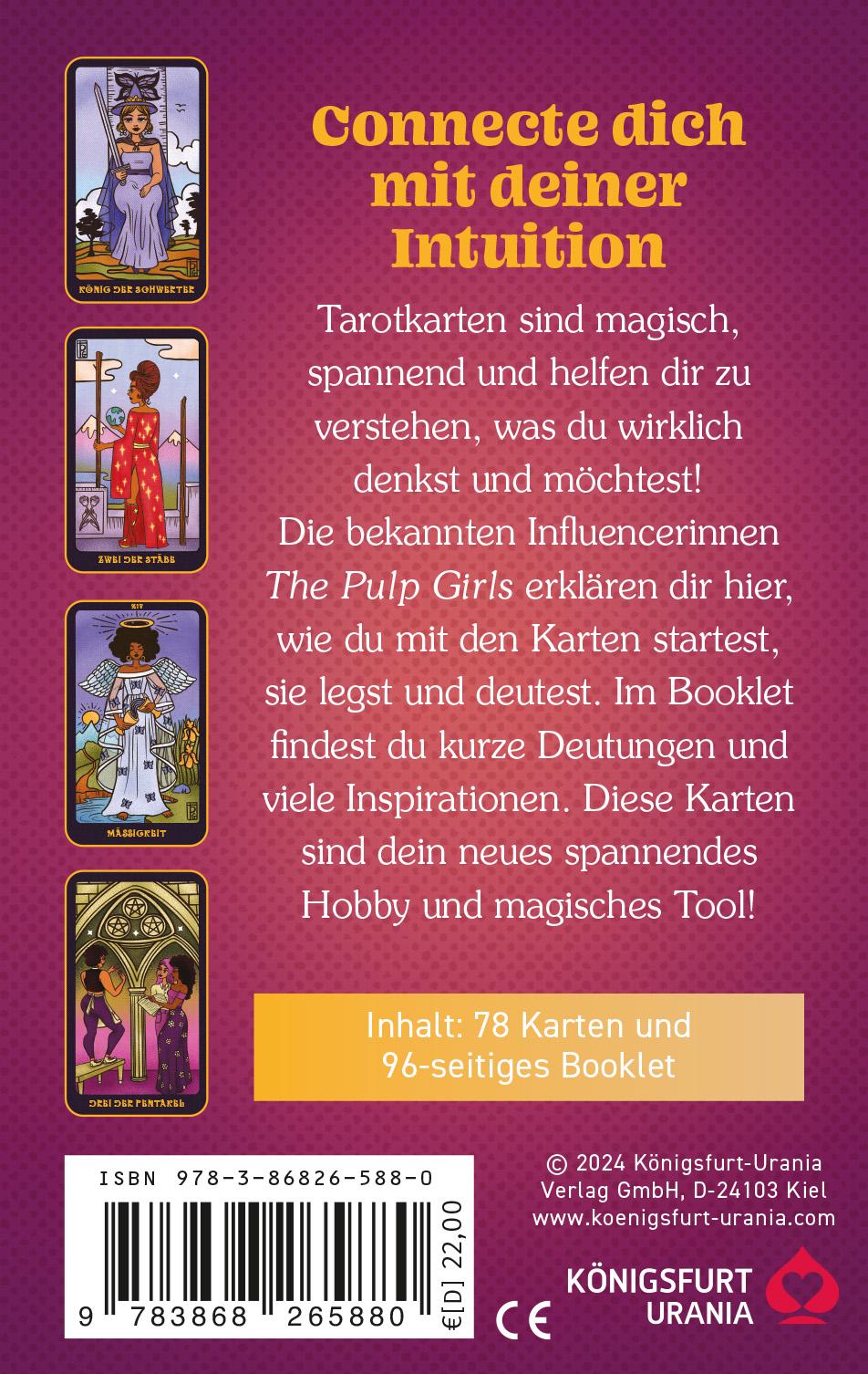 Rückseite: 9783868265880 | The Pulp Girls Tarot - Connecte dich mit deiner Intuition | Pulp Girls