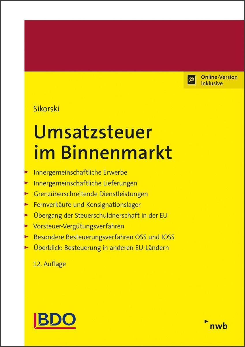 Cover: 9783482679629 | Umsatzsteuer im Binnenmarkt | Ralf Sikorski | Bundle | 1 Taschenbuch