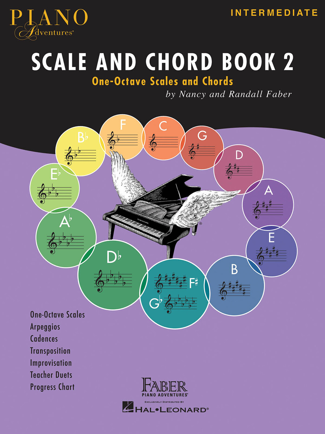 Cover: 884088994105 | Piano Adventures Scale and Chord Book 2 | One-Octave Scales and Chords