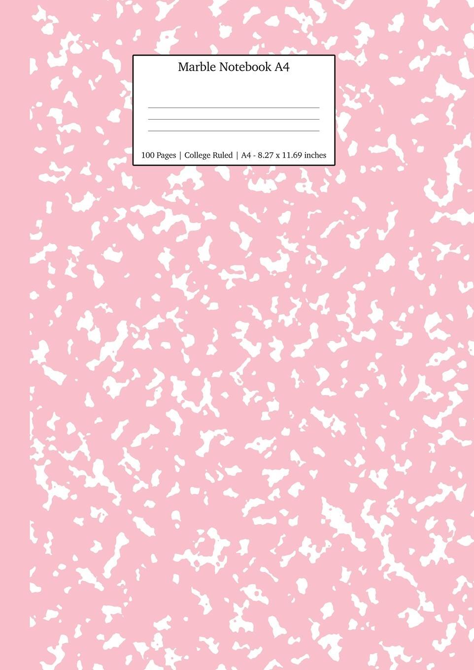 Cover: 9781989790533 | Marble Notebook A4 | Pink Marble College Ruled Journal | Press | Buch