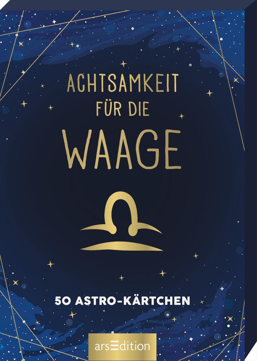 Cover: 9783845849713 | Achtsamkeit für die Waage | 50 Astro-Kärtchen | Taschenbuch | 51 S.