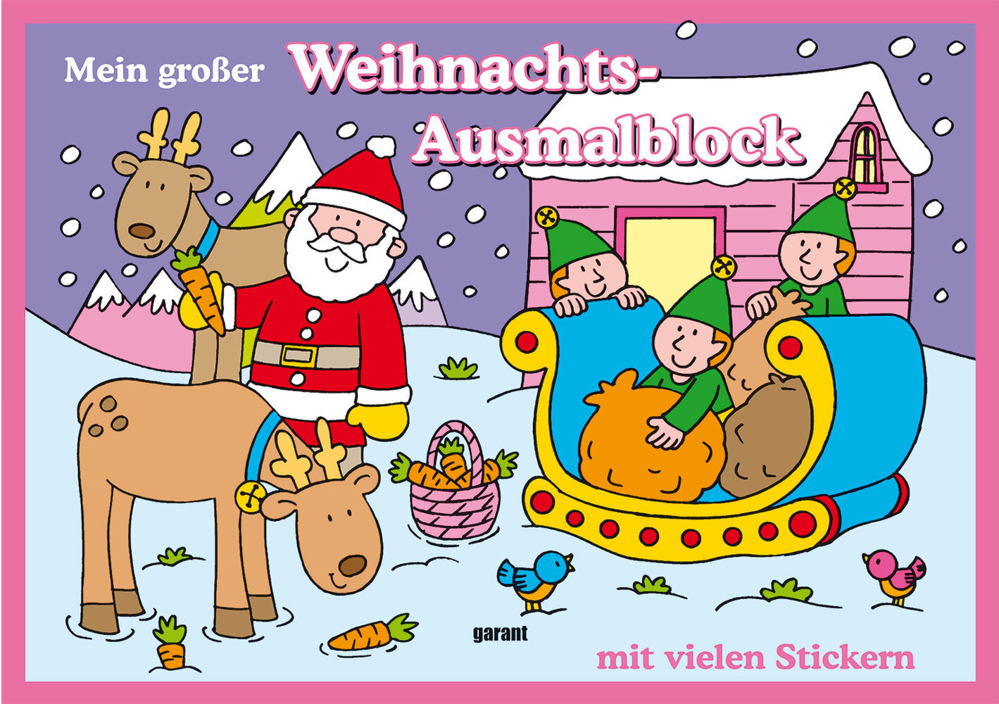 Cover: 9783735911186 | Mein großer Weihnachts-Ausmalblock. Bd.1 | Mit vielen Stickern | GmbH