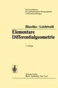 Cover: 9783540058892 | Elementare Differentialgeometrie | Kurt Leichtweiß | Taschenbuch | X