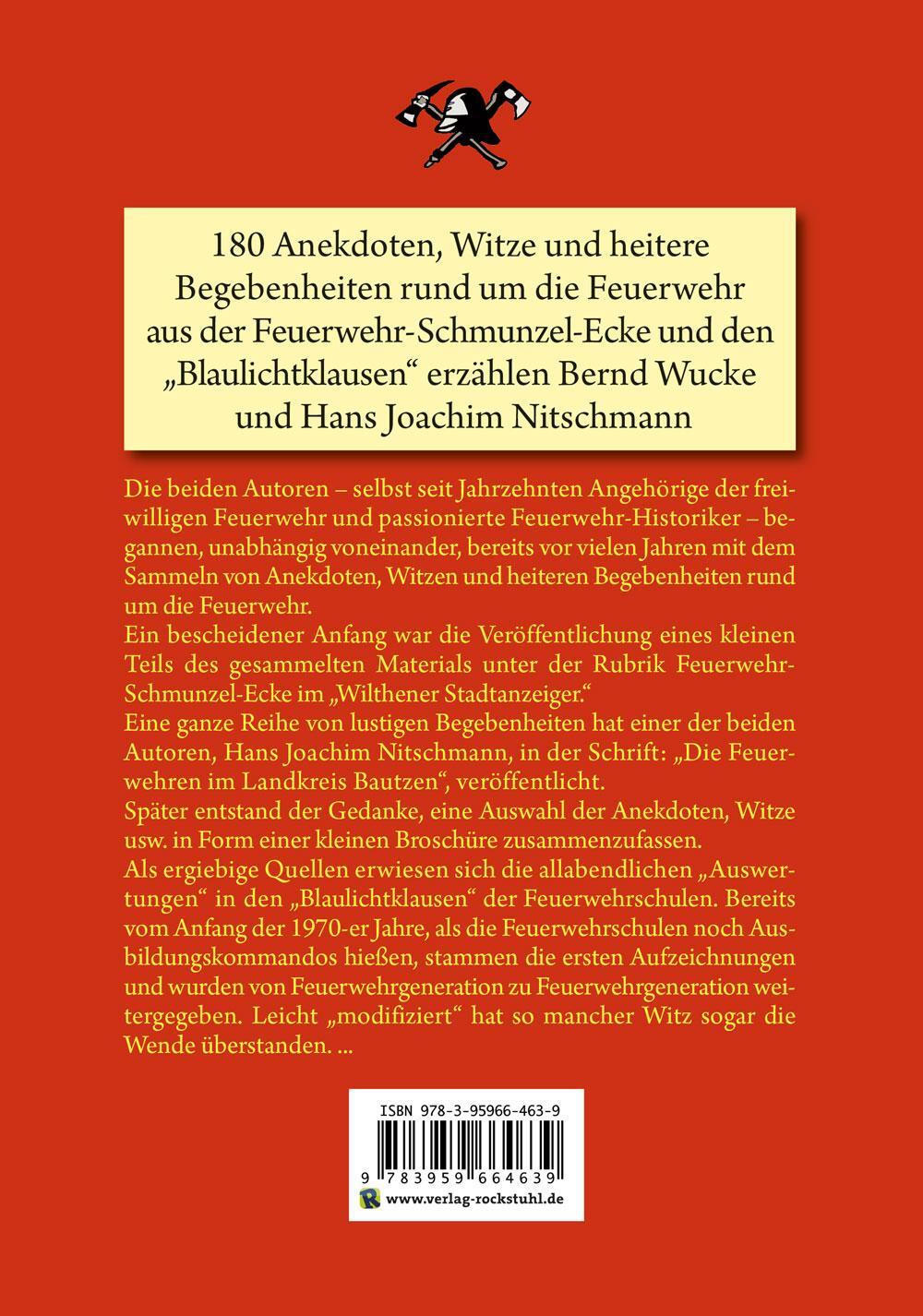 Rückseite: 9783959664639 | Lustige Feuerwehrgeschichten | Bernd Wucke (u. a.) | Taschenbuch
