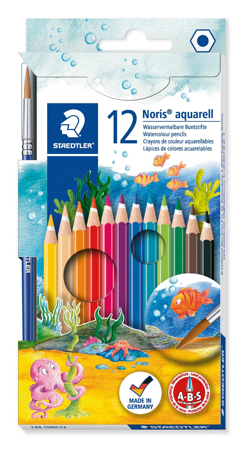Cover: 4007817144268 | STAEDTLER Buntstifte Noris aquarell 12er Set + Pinsel | 144 10NC12