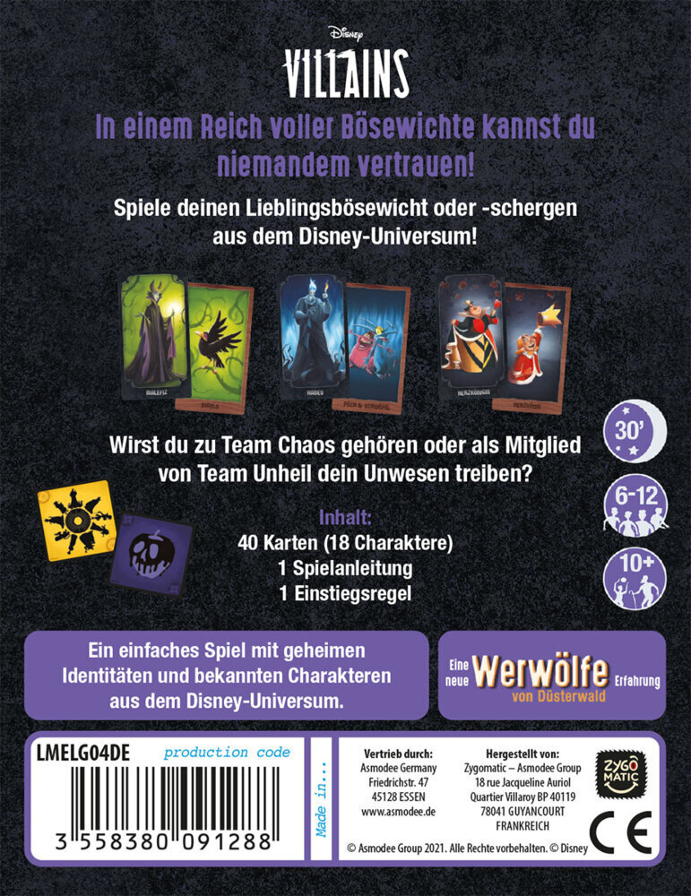 Bild: 3558380091288 | Disney Villains Versammlung des Bösen (Spiel) | Spiel | In Spielebox