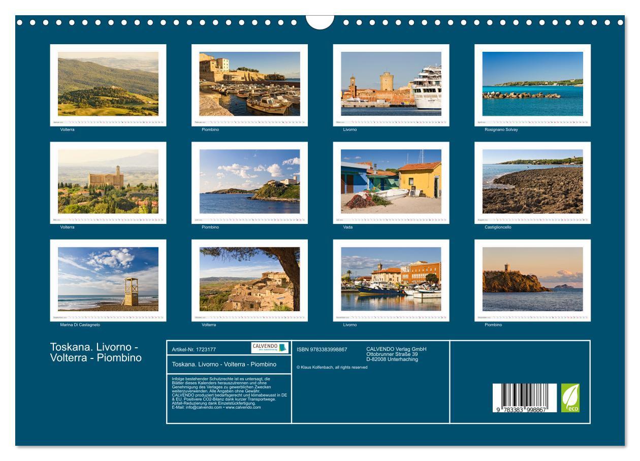 Bild: 9783383998867 | Toskana. Livorno - Volterra - Piombino (Wandkalender 2025 DIN A3...