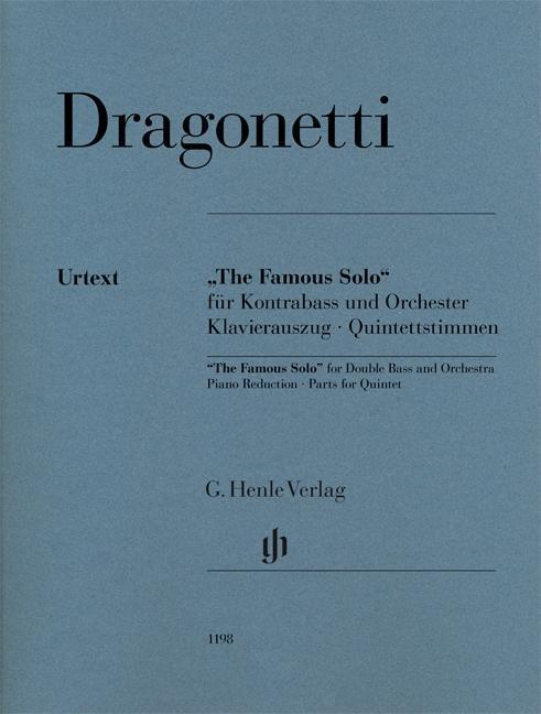 Cover: 9790201811987 | Domenico Dragonetti - "The Famous Solo" für Kontrabass und Orchester