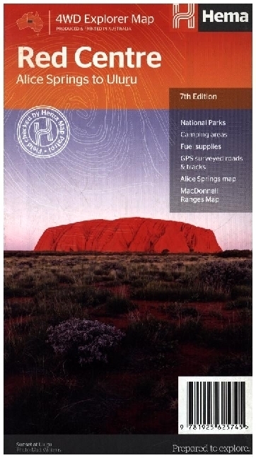 Cover: 9781925625745 | Streetmap Red Centre | Northern Territory | (Land-)Karte | Englisch