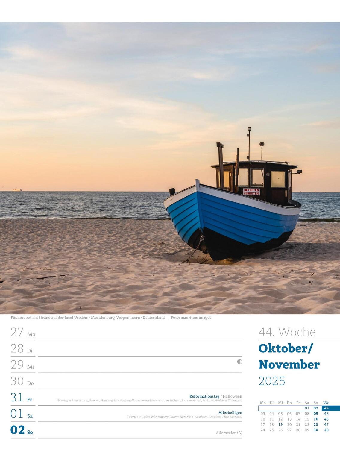 Bild: 9783838435039 | Am Meer - Wochenplaner Kalender 2025 | Ackermann Kunstverlag | 56 S.