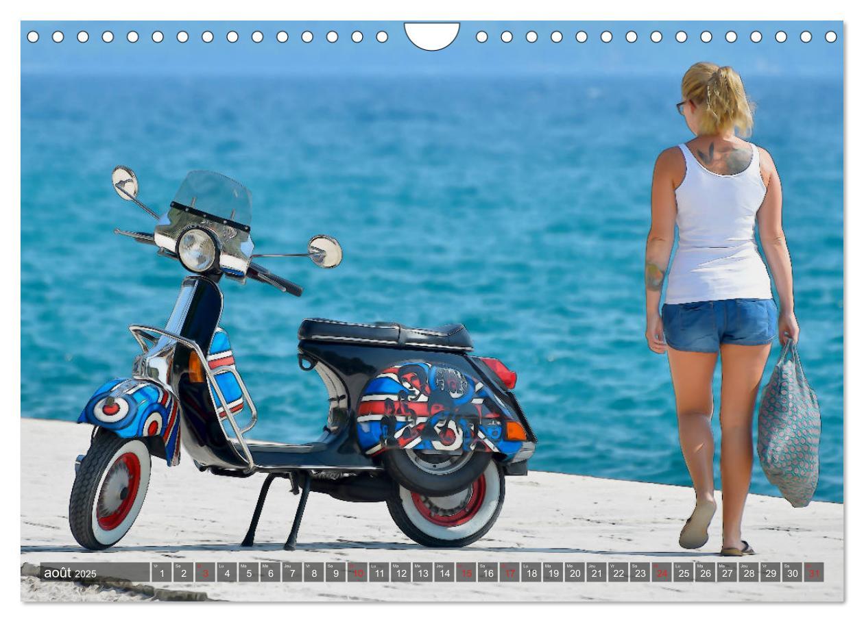 Bild: 9781325942589 | La Vespa en Cartoon (Calendrier mural 2025 DIN A4 vertical),...